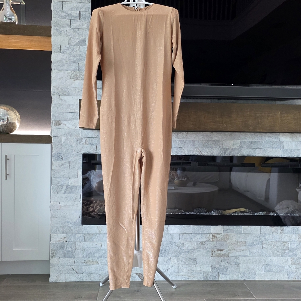 SKIMS Shimmer Catsuit Ochre XL, 2X, 3X, 4X NWT